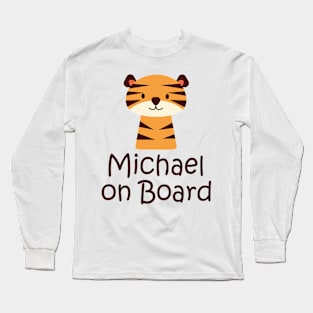 Michael on board sticker Long Sleeve T-Shirt